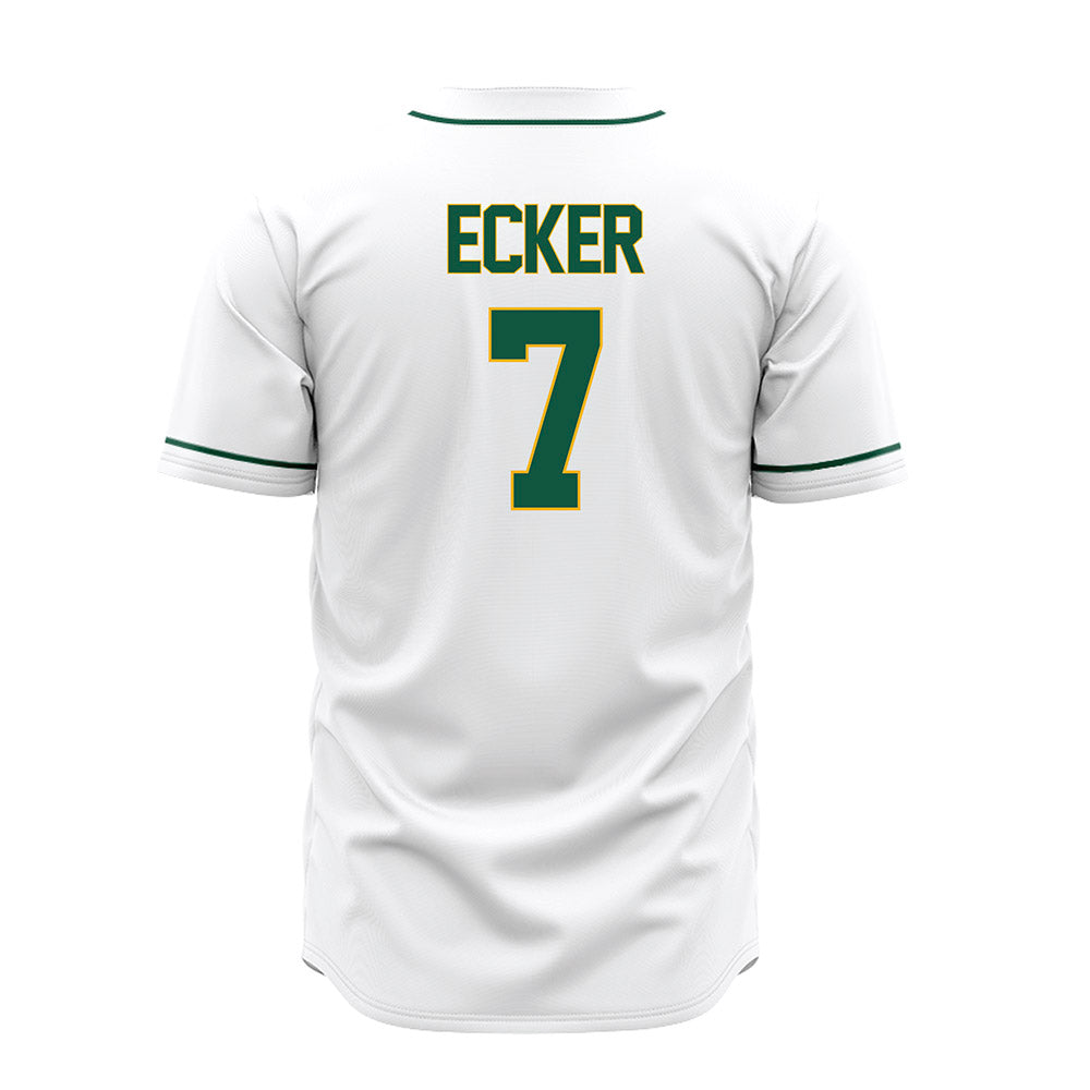 William & Mary - NCAA Baseball : Chase Ecker - White Jersey-1