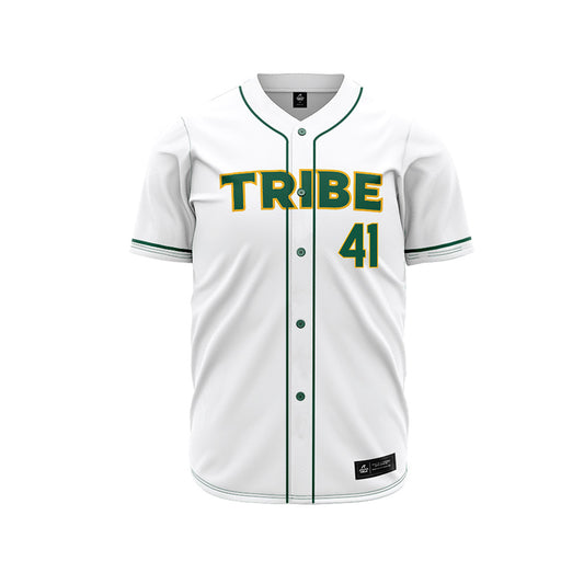 William & Mary - NCAA Baseball : Tom Bourque - White Jersey-0