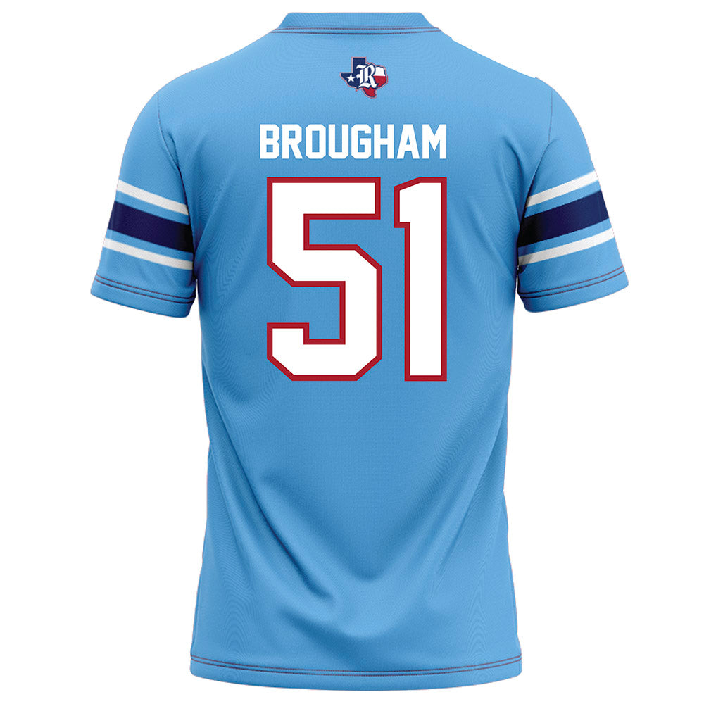 Rice - NCAA Football : Ethan Brougham - Light Blue Football Jersey