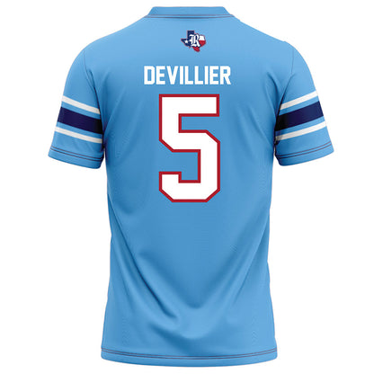 Rice - NCAA Football : Drew Devillier - Light Blue Football Jersey-1