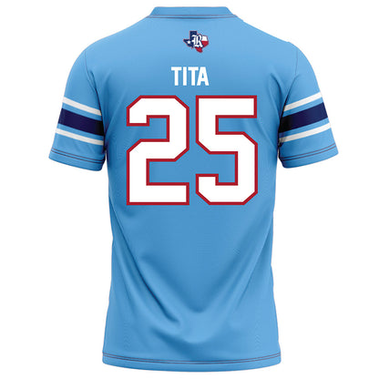 Rice - NCAA Football : Blaise Tita - Light Blue Football Jersey-1