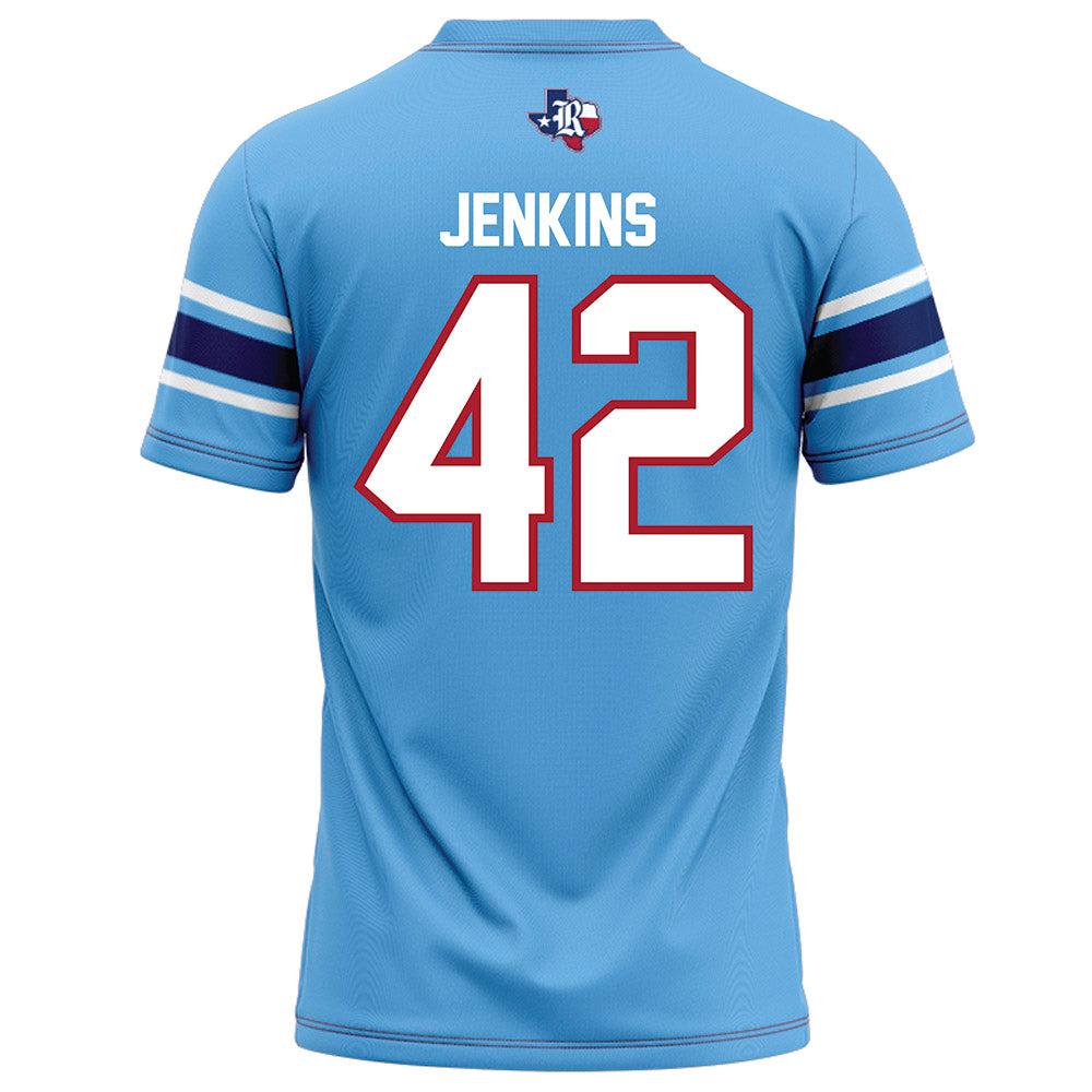 Rice - NCAA Football : DeReyon Jenkins - Light Blue Football Jersey-1