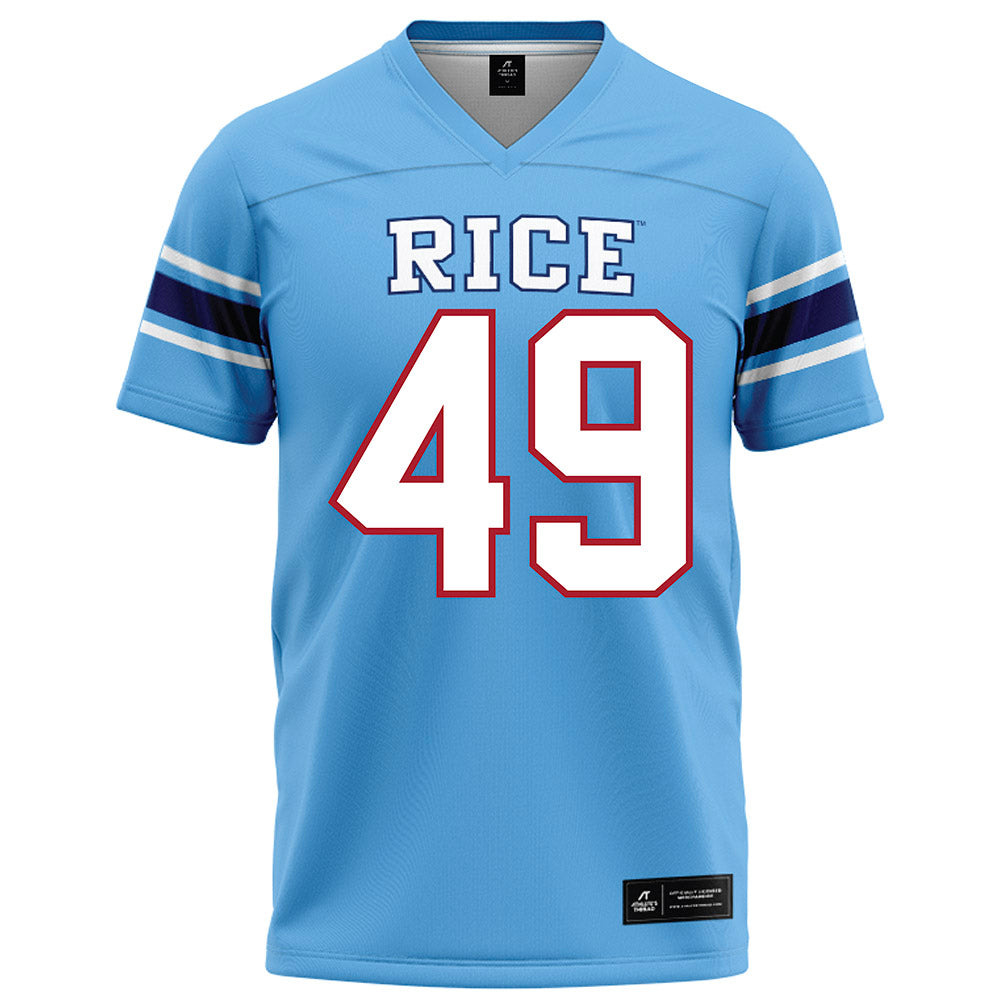 Rice - NCAA Football : Micah Barnett - Light Blue Football Jersey-0