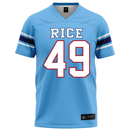 Rice - NCAA Football : Micah Barnett - Light Blue Football Jersey-0
