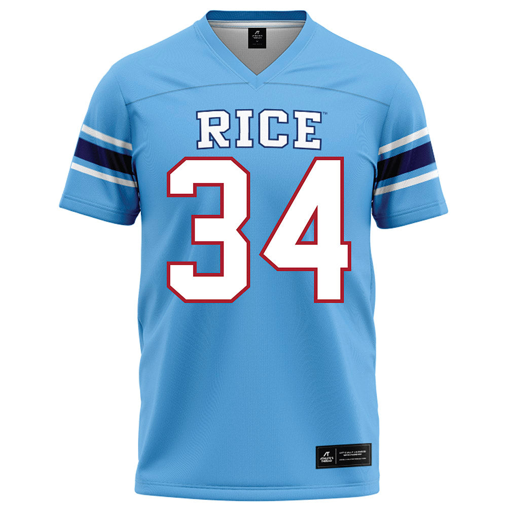 Rice - NCAA Football : Kaleb Blanton - Light Blue Football Jersey-0