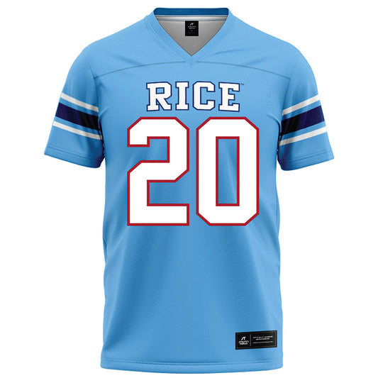 Rice - NCAA Football : Bailey Fletcher - Light Blue Football Jersey