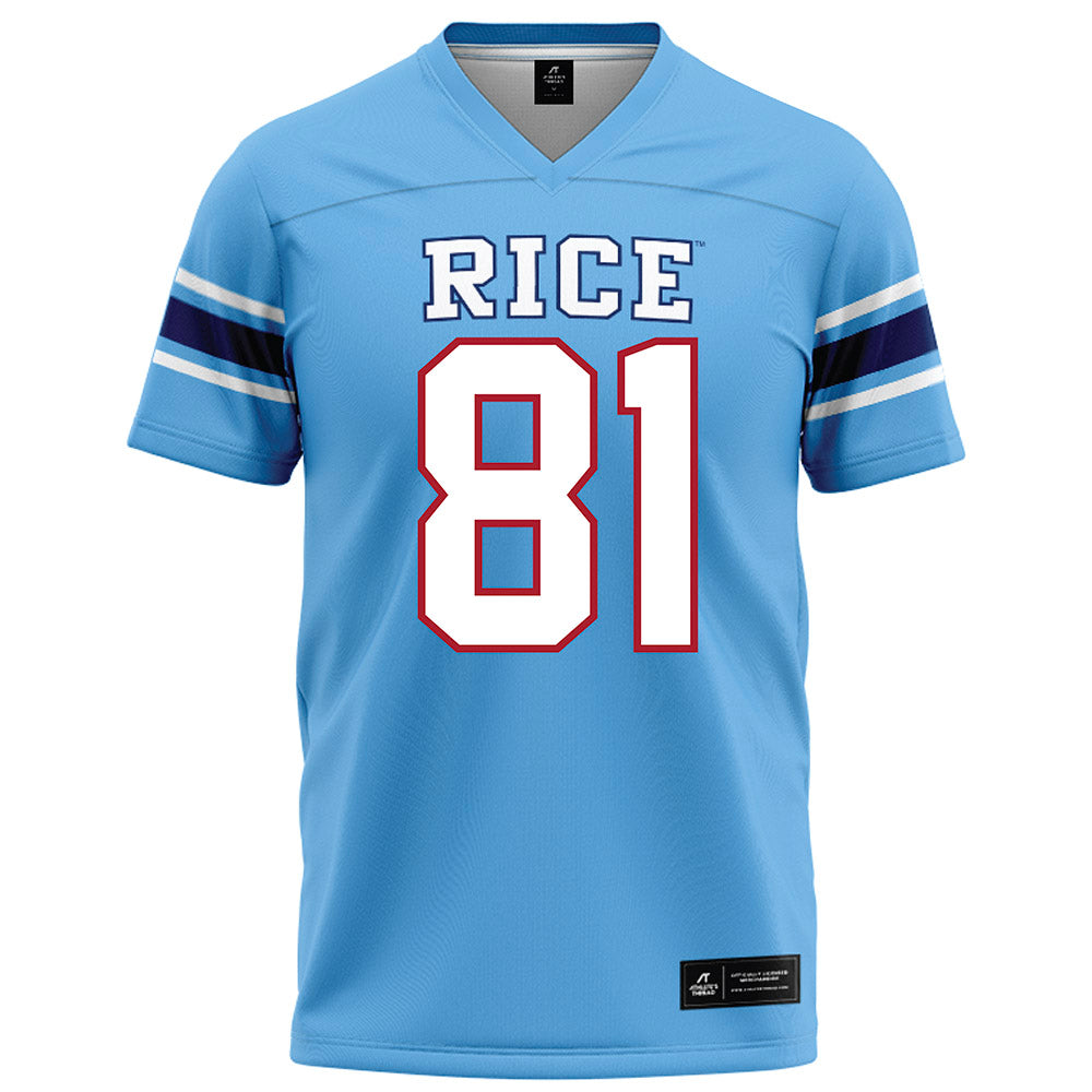 Rice - NCAA Football : Braylen Walker - Light Blue Football Jersey-0