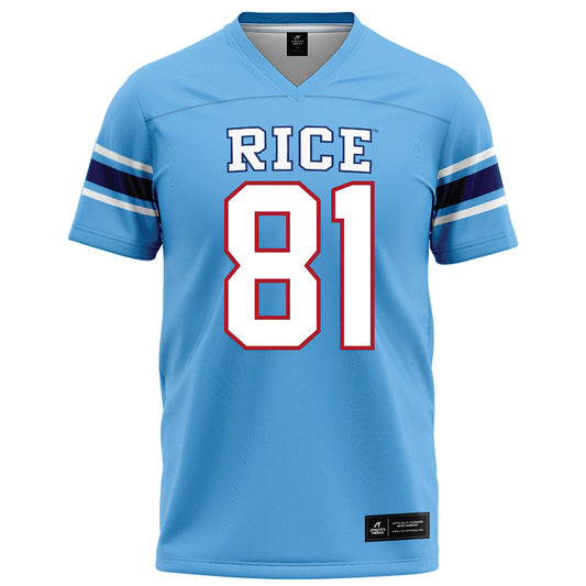 Rice - NCAA Football : Braylen Walker - Light Blue Football Jersey-0