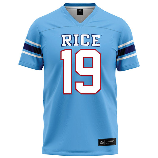 Rice - NCAA Football : Jeremiah Williams - Light Blue Football Jersey-0