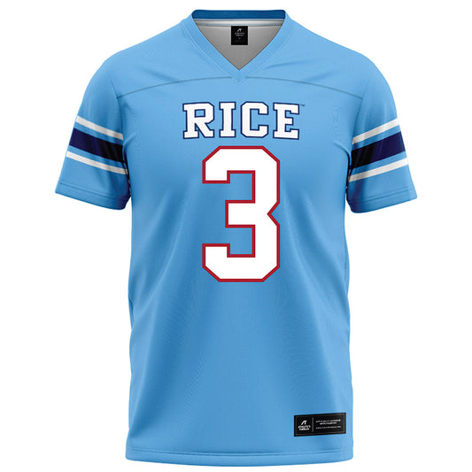 Rice - NCAA Football : Coleman Bennett - Light Blue Football Jersey