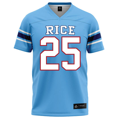 Rice - NCAA Football : Rhys Phillips - Light Blue Football Jersey-0