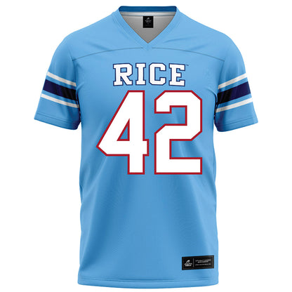 Rice - NCAA Football : DeReyon Jenkins - Light Blue Football Jersey-0