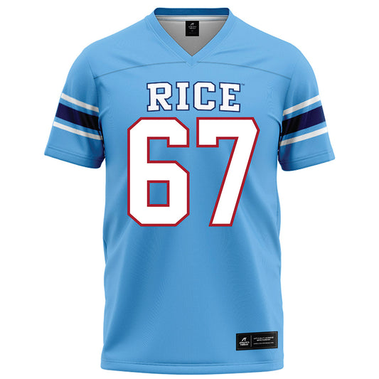 Rice - NCAA Football : Luke Needham - Light Blue Football Jersey-0