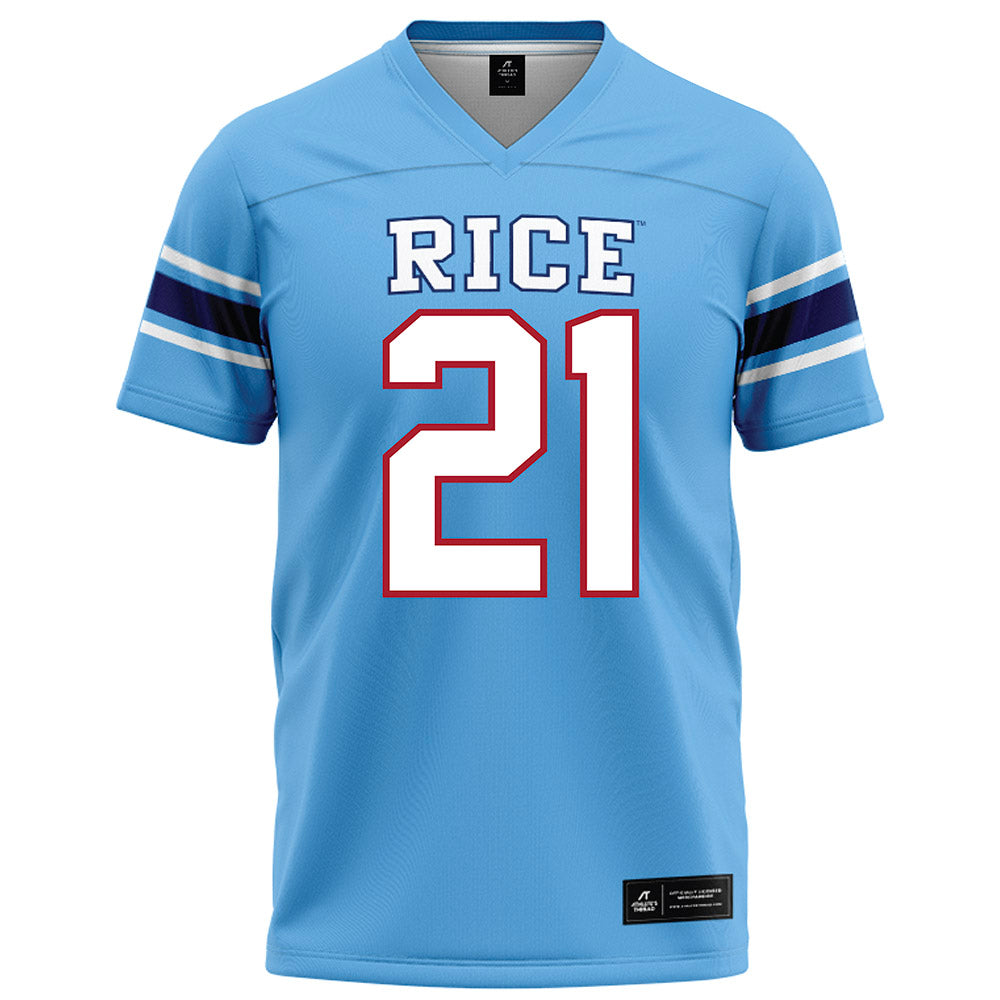 Rice - NCAA Football : Jamarion Clark - Light Blue Football Jersey-0