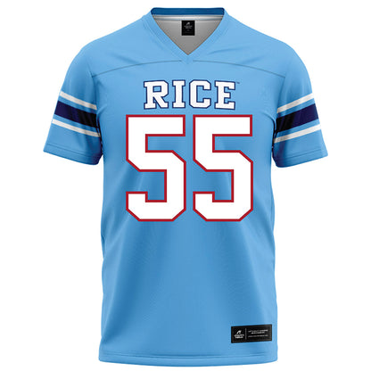 Rice - NCAA Football : Netane Fehoko - Light Blue Football Jersey-0