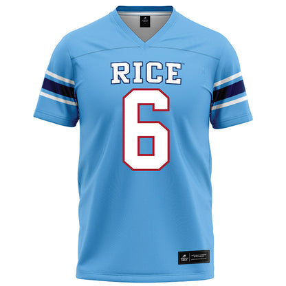 Rice - NCAA Football : Jo Chavez - Light Blue Football Jersey-0