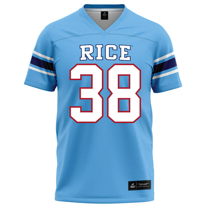 Rice - NCAA Football : Shepherd Bowling - Light Blue Football Jersey-0