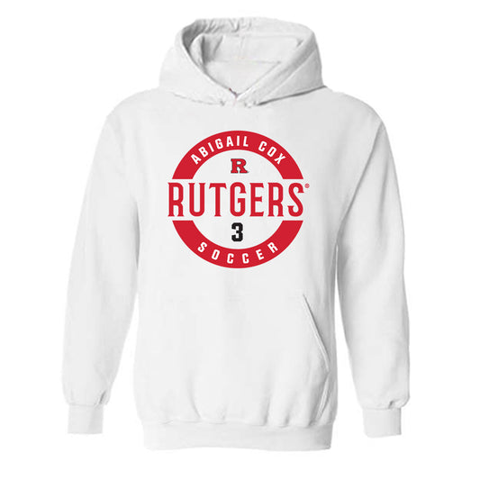 Rutgers - NCAA Women's Soccer : Abigail Cox - Classic Fashion Shersey Hooded Sweatshirt-0