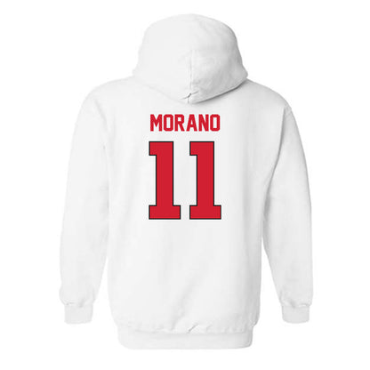 Rutgers - NCAA Men's Soccer : Anthony Morano - Replica Shersey Hooded Sweatshirt-1