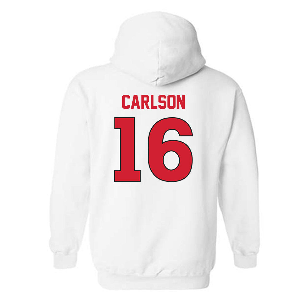 Rutgers - NCAA Men's Soccer : Dylan Carlson - Replica Shersey Hooded Sweatshirt-1