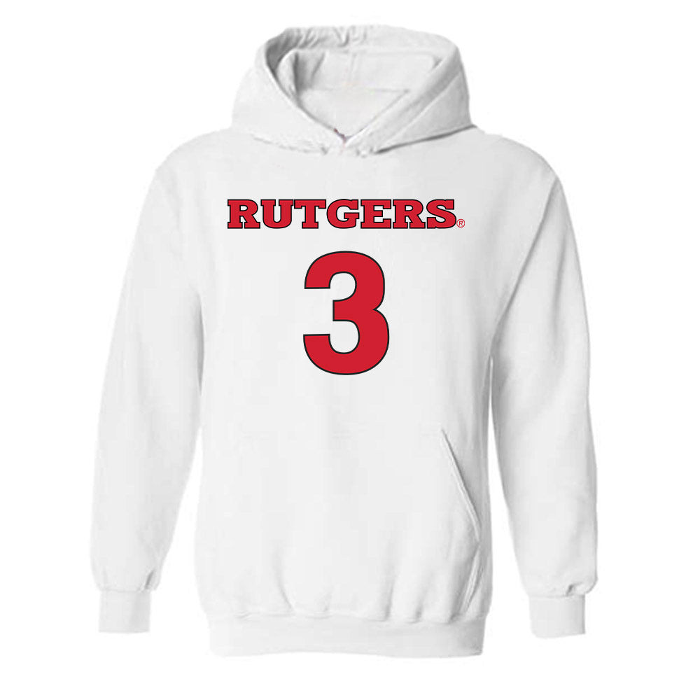 Rutgers - NCAA Women's Soccer : Abigail Cox - Replica Shersey Hooded Sweatshirt-0