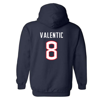UConn - NCAA Men's Soccer : Marco Valentic - Replica Shersey Hooded Sweatshirt-1