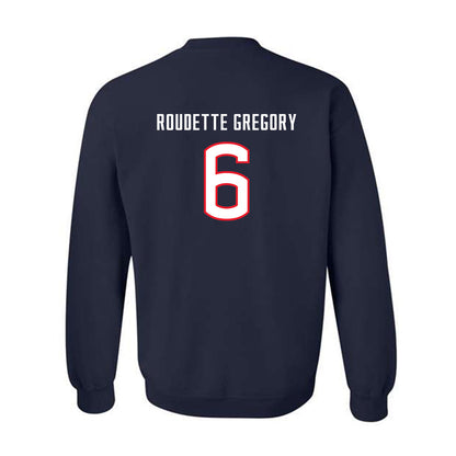 UConn - NCAA Men's Soccer : Khaya Roudette Gregory - Replica Shersey Crewneck Sweatshirt-1