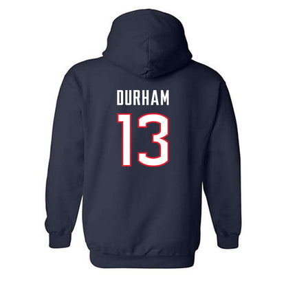 UConn - NCAA Men's Soccer : Kyle Durham - Replica Shersey Hooded Sweatshirt