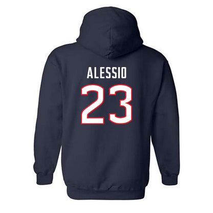 UConn - NCAA Men's Soccer : Preston Alessio - Replica Shersey Hooded Sweatshirt-1