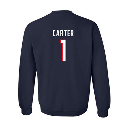 UConn - NCAA Men's Soccer : Adam Carter - Replica Shersey Crewneck Sweatshirt-1