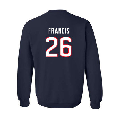UConn - NCAA Men's Soccer : Sebastian Francis - Replica Shersey Crewneck Sweatshirt-1