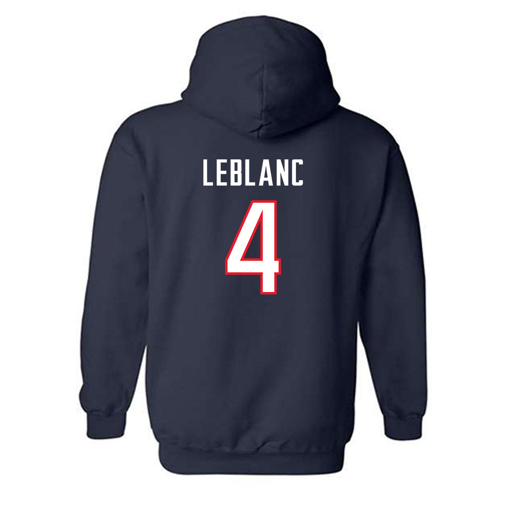 UConn - NCAA Women's Soccer : Lydia LeBlanc - Replica Shersey Hooded Sweatshirt-1