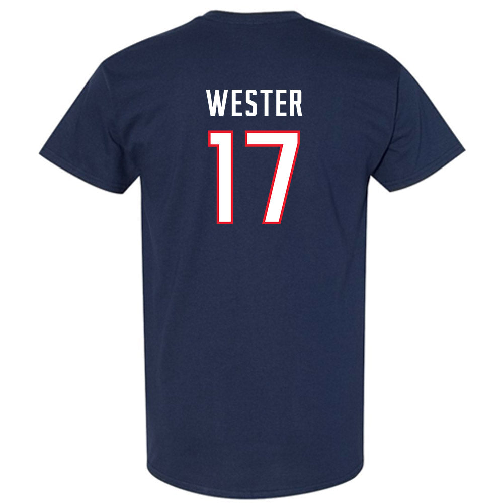 UConn - NCAA Men's Soccer : Edward Wester - Replica Shersey T-Shirt-1