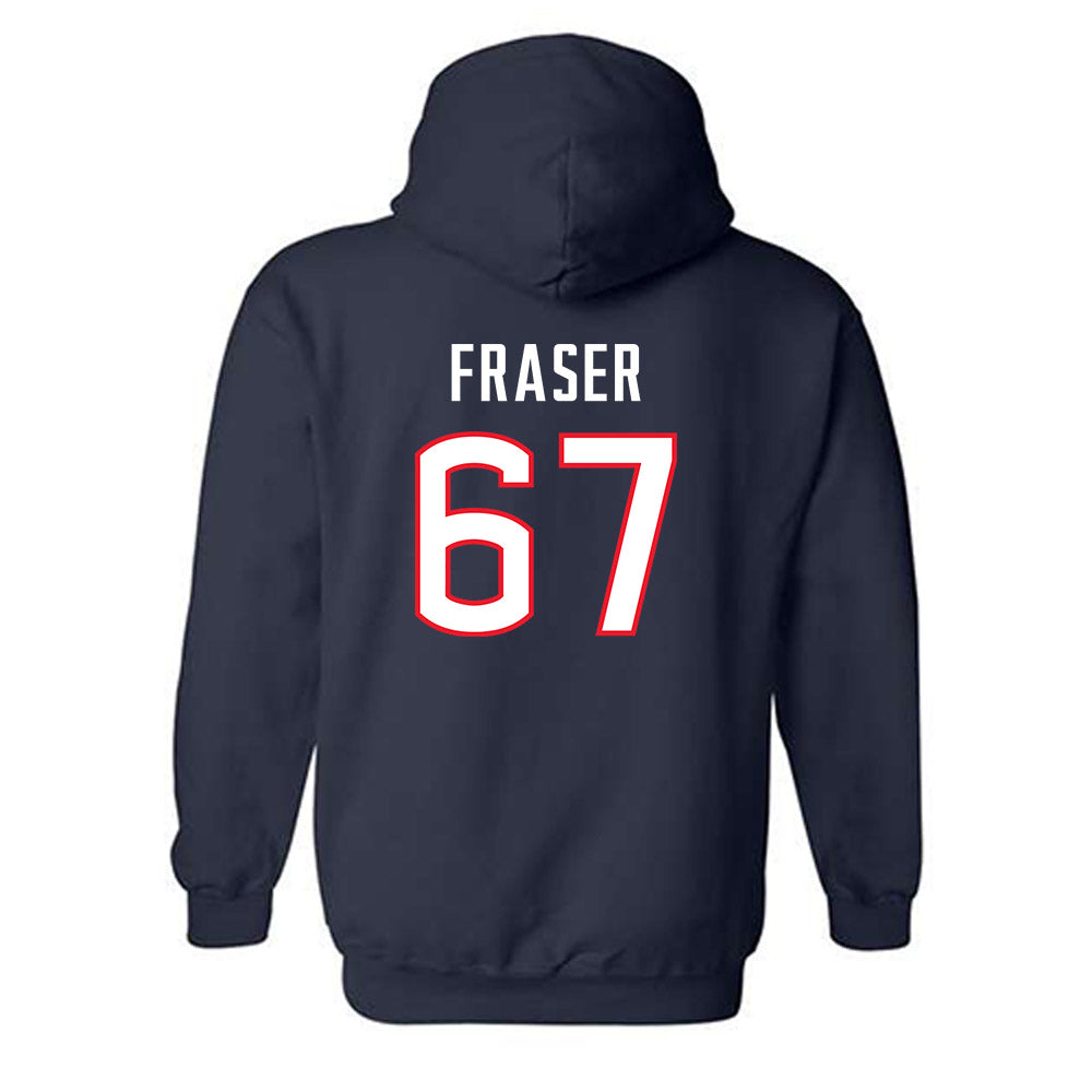 UConn - NCAA Women's Soccer : Kalina Fraser - Replica Shersey Hooded Sweatshirt-1