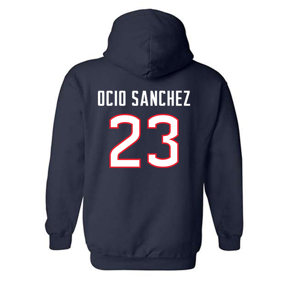 UConn - NCAA Women's Soccer : Naia Ocio Sanchez - Replica Shersey Hooded Sweatshirt