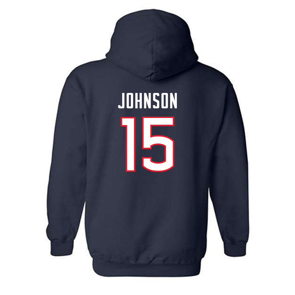 UConn - NCAA Women's Soccer : Anaya Johnson - Replica Shersey Hooded Sweatshirt