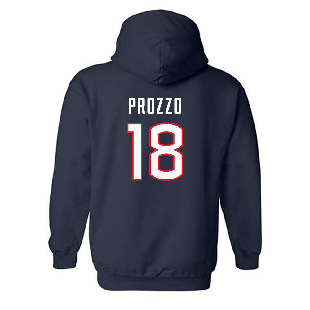 UConn - NCAA Women's Soccer : Riley Prozzo - Replica Shersey Hooded Sweatshirt-1