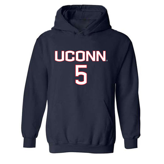UConn - NCAA Men's Soccer : Alex Tupay - Replica Shersey Hooded Sweatshirt-0
