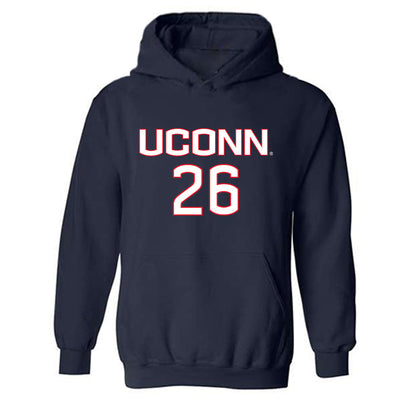 UConn - NCAA Men's Soccer : Sebastian Francis - Replica Shersey Hooded Sweatshirt-0