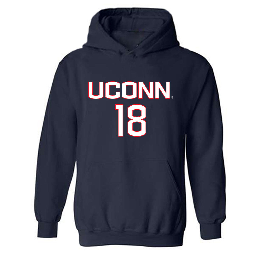 UConn - NCAA Women's Soccer : Riley Prozzo - Replica Shersey Hooded Sweatshirt-0