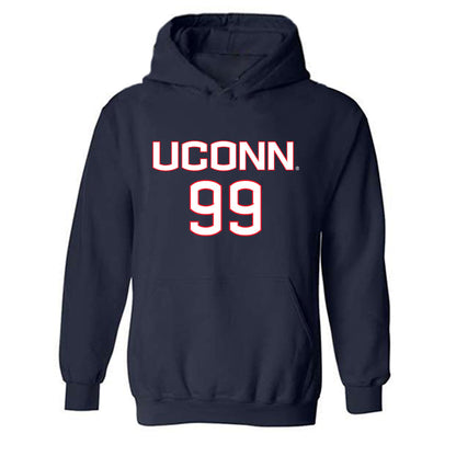 UConn - NCAA Women's Soccer : Elizabeth DiBlasi - Replica Shersey Hooded Sweatshirt-0