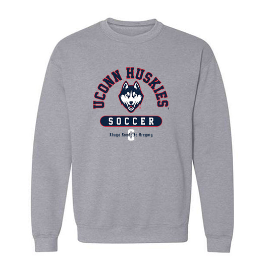 UConn - NCAA Men's Soccer : Khaya Roudette Gregory - Classic Fashion Shersey Crewneck Sweatshirt-0