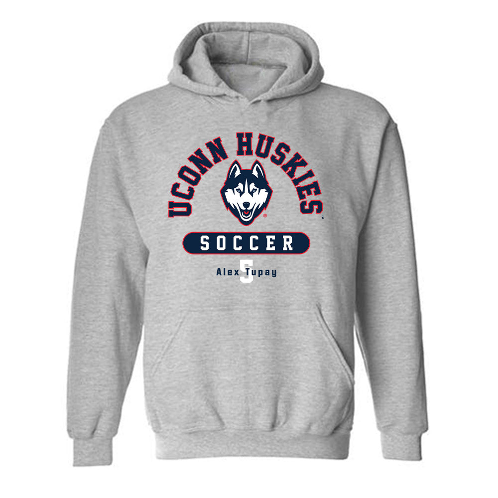 UConn - NCAA Men's Soccer : Alex Tupay - Classic Fashion Shersey Hooded Sweatshirt-0