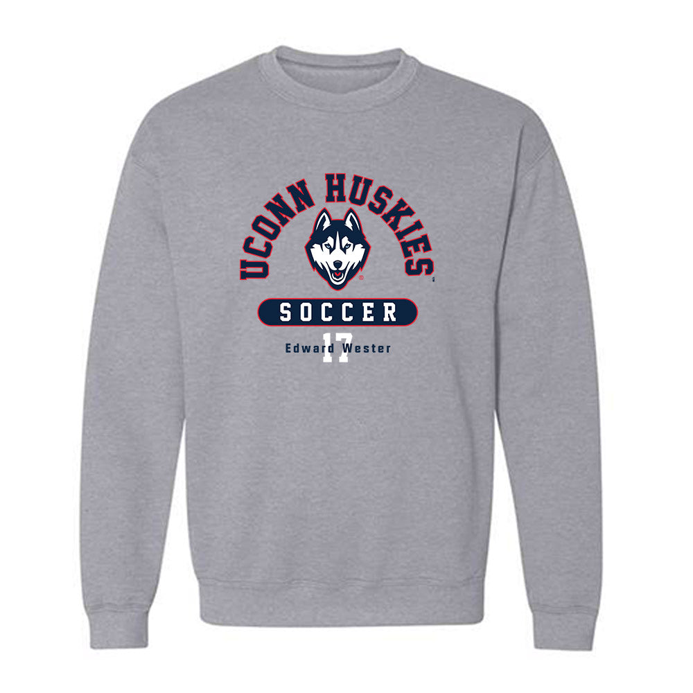 UConn - NCAA Men's Soccer : Edward Wester - Classic Fashion Shersey Crewneck Sweatshirt-0