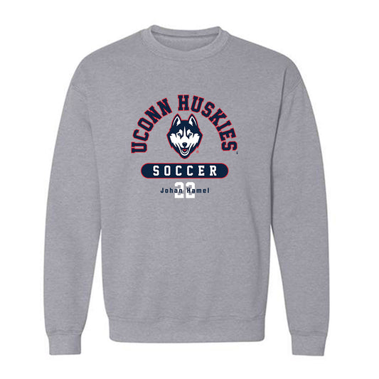 UConn - NCAA Men's Soccer : Johan Hamel - Classic Fashion Shersey Crewneck Sweatshirt-0