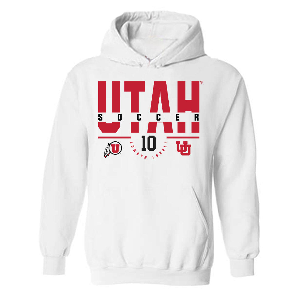 Utah - NCAA Women's Soccer : Londyn Lovell - Classic Fashion Shersey Hooded Sweatshirt-0