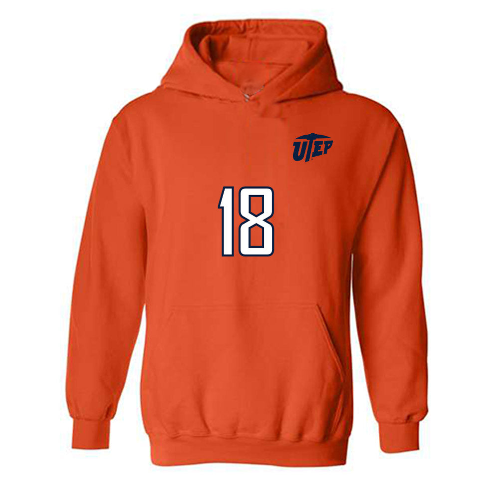 UTEP - NCAA Women's Soccer : Ava Grosso - Replica Shersey Hooded Sweatshirt-0