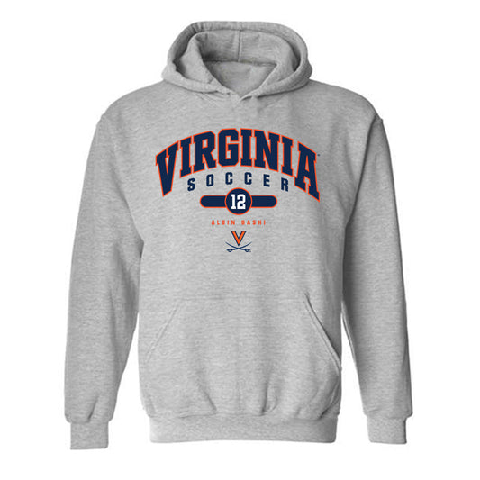 Virginia - NCAA Men's Soccer : Albin Gashi - Fashion Shersey Hooded Sweatshirt-0