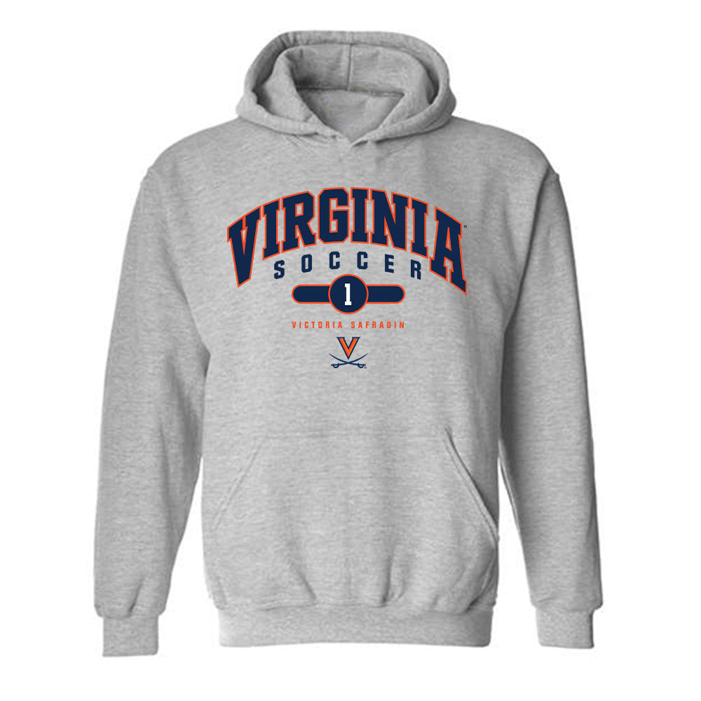 Virginia - NCAA Women's Soccer : Victoria Safradin - Fashion Shersey Hooded Sweatshirt-0