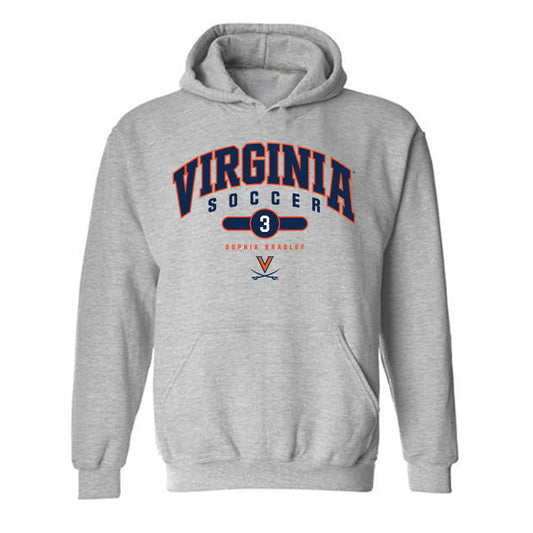 Virginia - NCAA Women's Soccer : Sophia Bradley - Fashion Shersey Hooded Sweatshirt-0